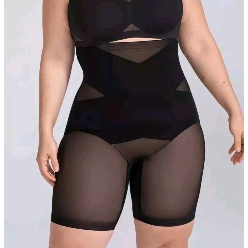HoneyLove SuperPower Short Shapewear High Waisted Tummy Control Black Size 1X